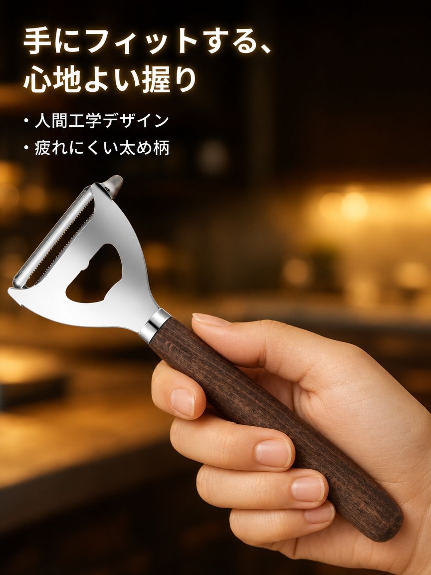キッチン用ステンレス製ピーラー