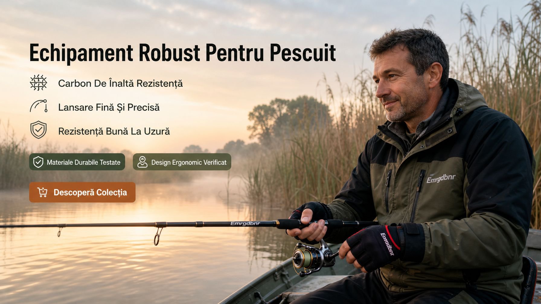 Pescuit printre munți și râuri, echipament fiabil și fără griji.