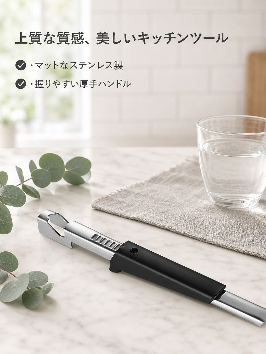 キッチン専用ステンレス缶切り