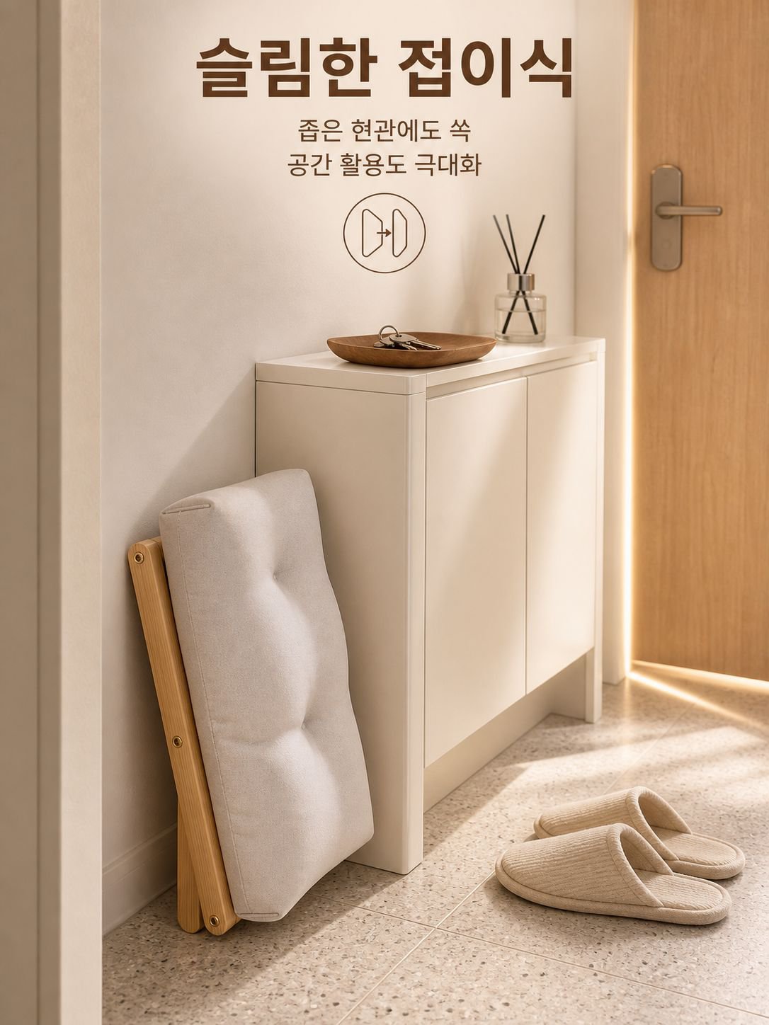 원목 신발 갈아입기용 의자