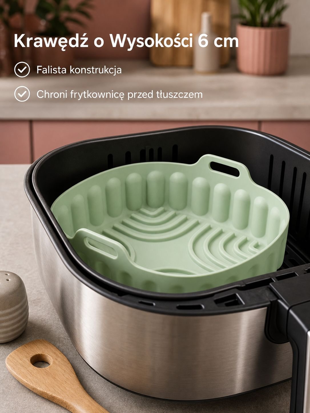 Elastyczna silikonowa forma do frytkownicy powietrznej