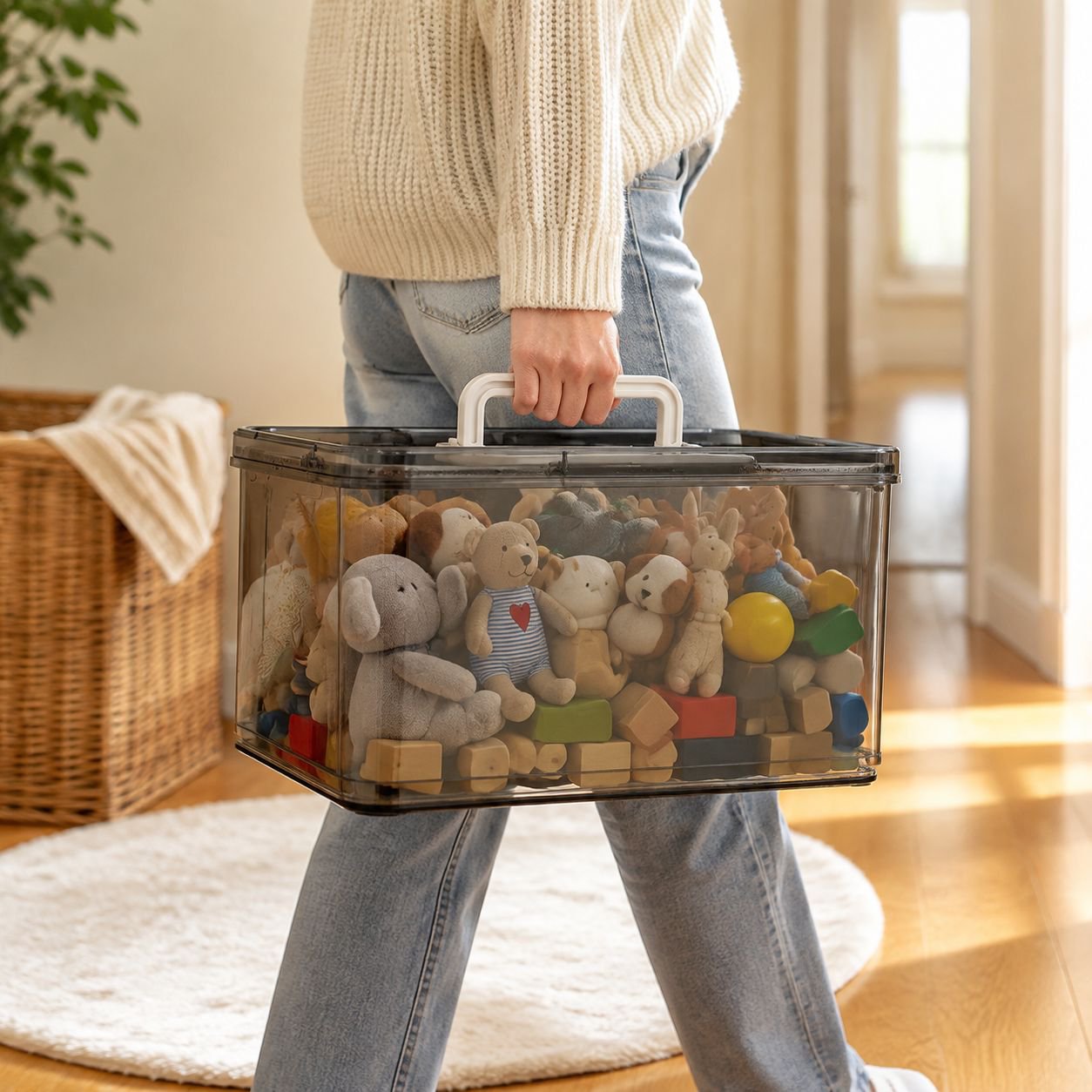 Convenient portable storage solution for toys and accessories