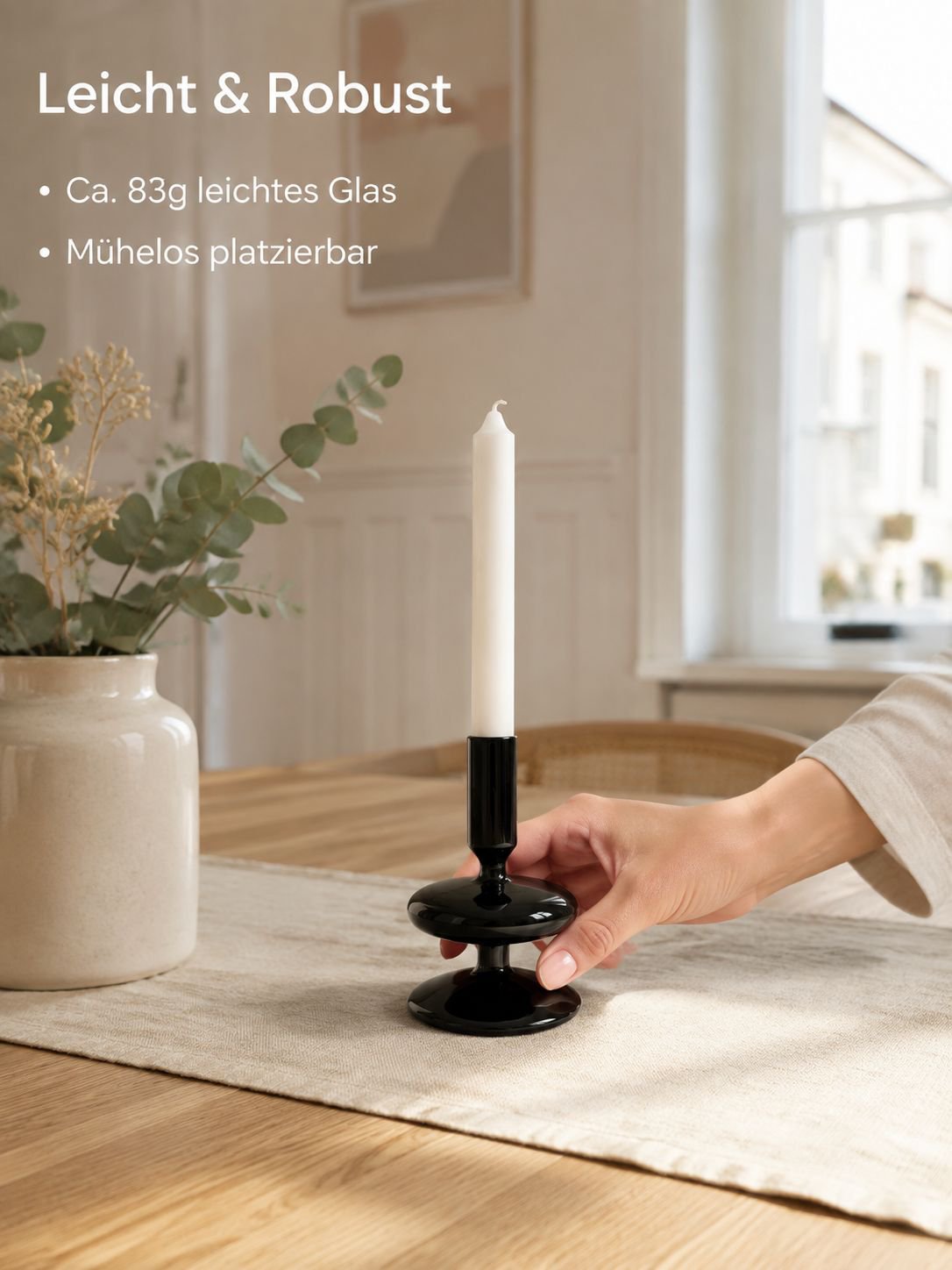 Kerzenhalter aus Glas für moderne Wohnkultur