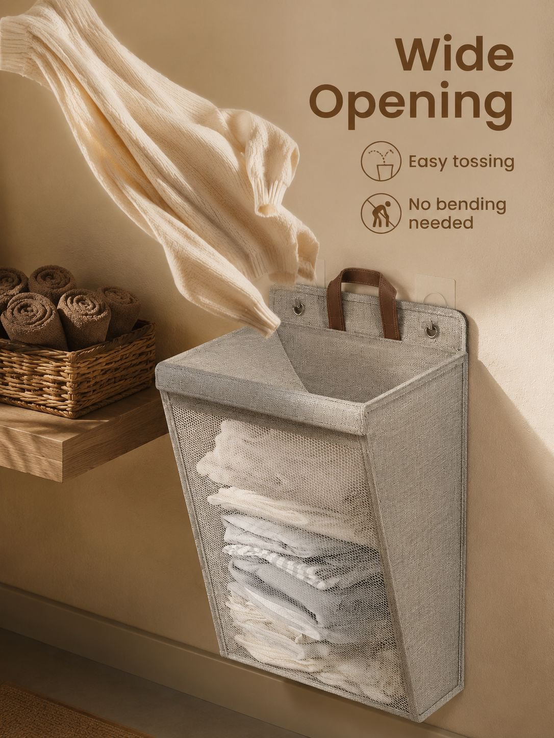 Home Cotton Linen Organizer Basket