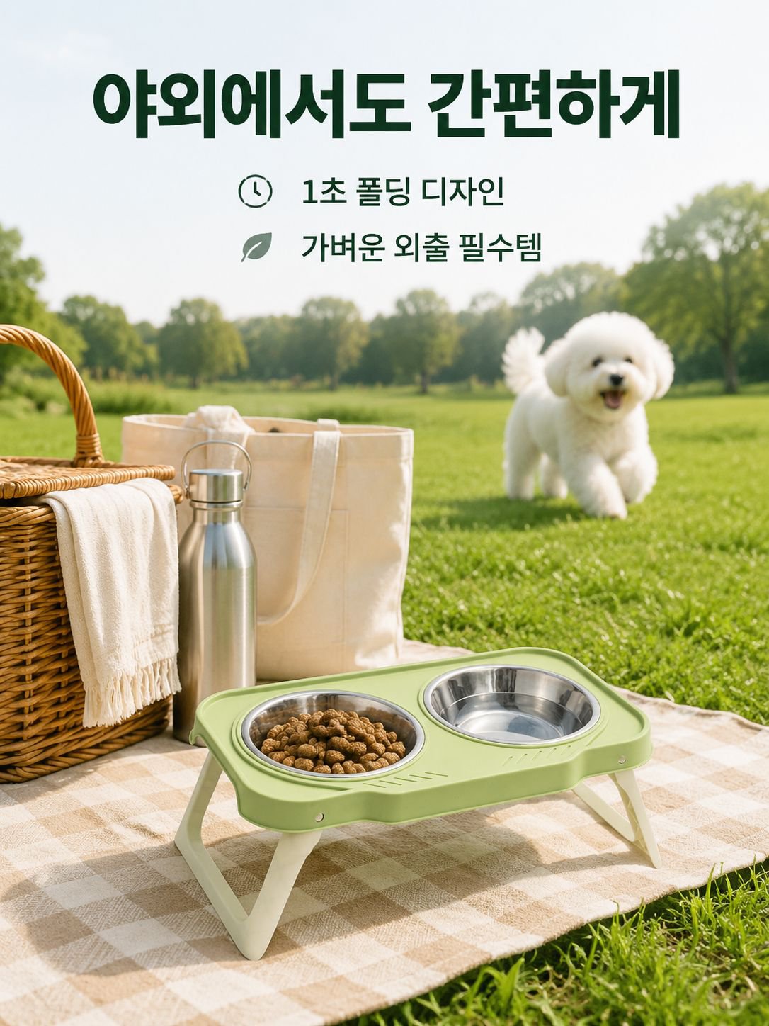 折りたたみ式犬用フードボウル