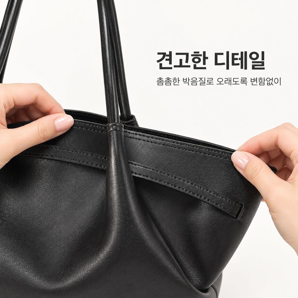 가을 겨울 출퇴근용 숄더백, 한국 스타일 대용량 부드러운 가죽 토트백