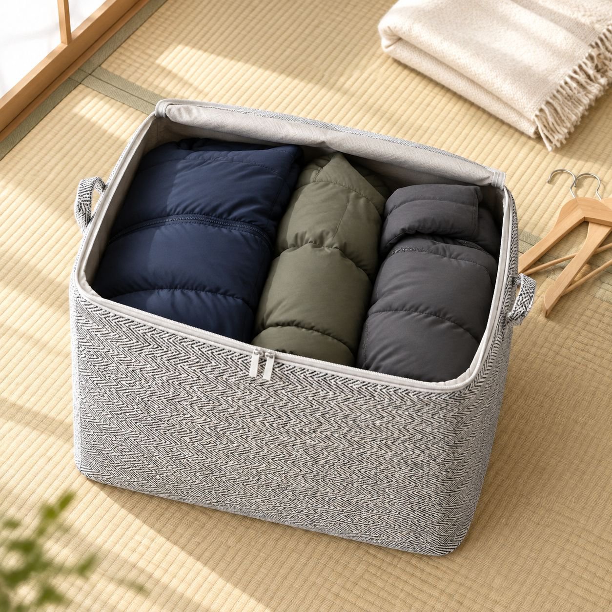大量の衣類が入る引っ越し用バッグイメージ