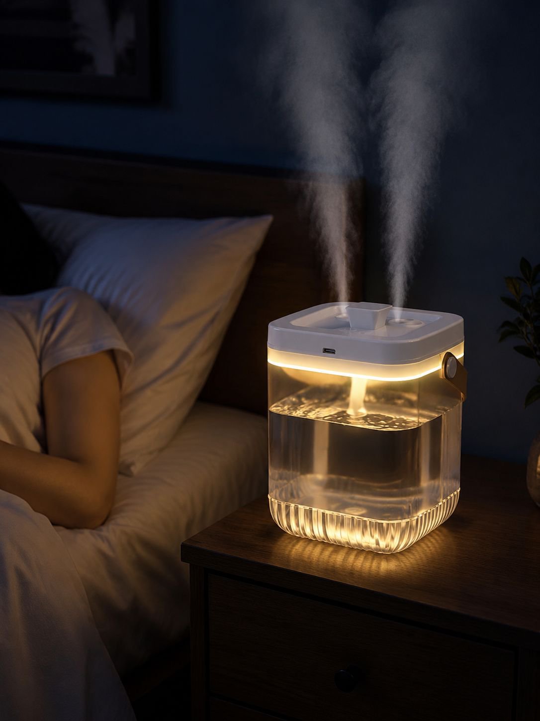 Mejora la calidad del aire con humidificador inteligente USB