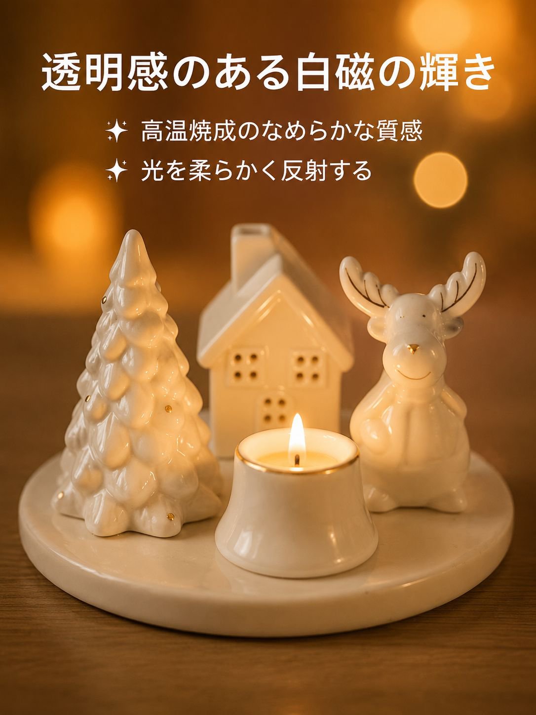 鹿の燭台飾り