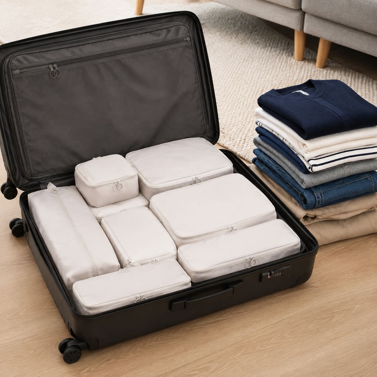 Soft and flexible memory foam-like storage bag