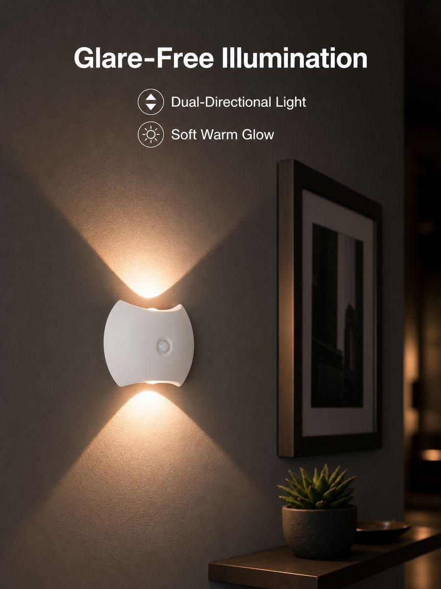 Charging magnetic wall light LED bedroom bedside lamp USB hole free