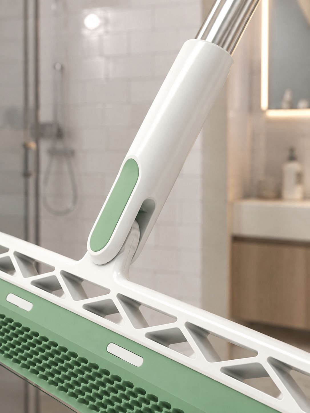 5-in-1 broom head designed for multi-purpose household cleaning