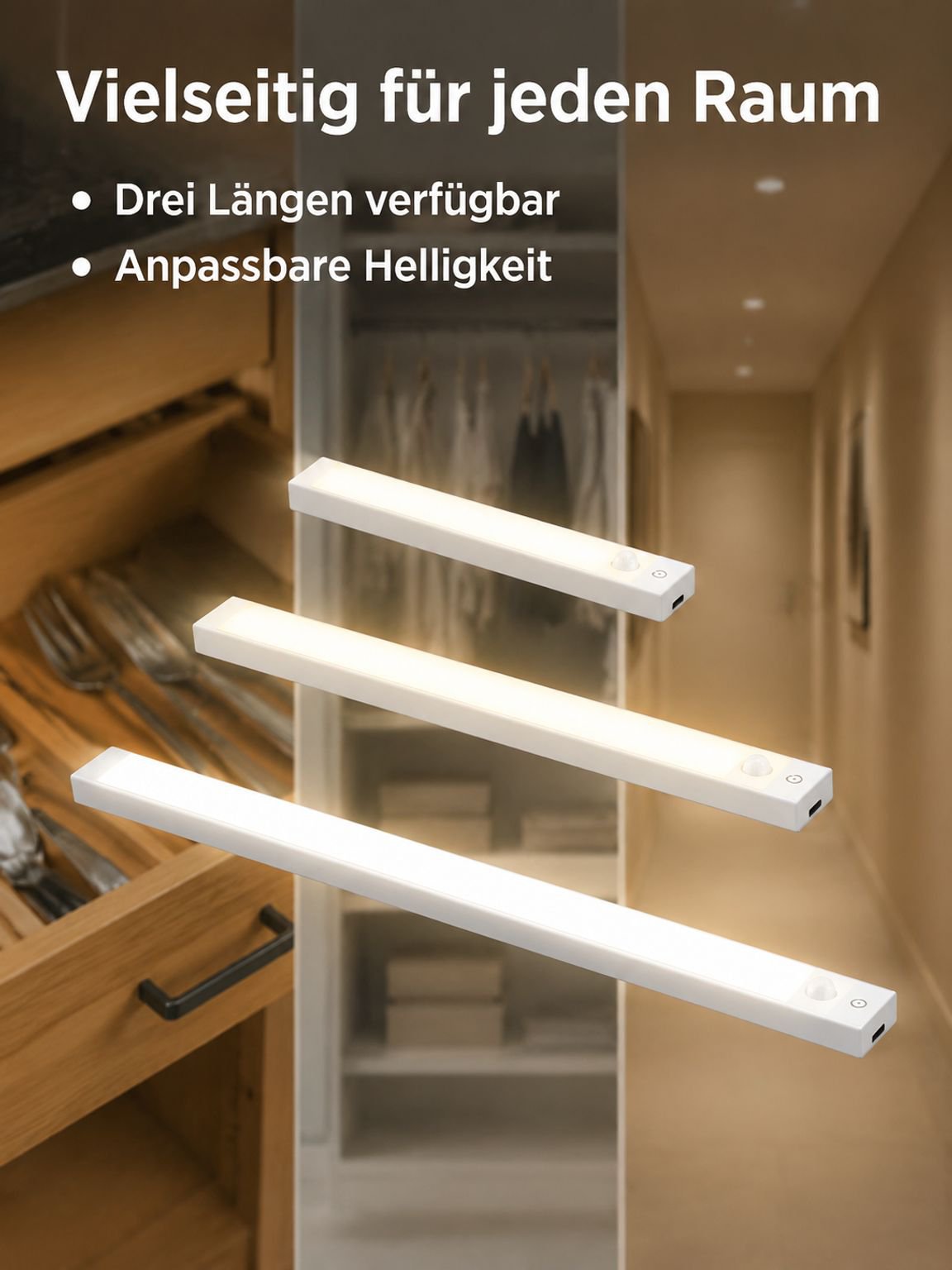 Moderne Nachtleuchte mit Bewegungssensor für automatisches Einschalten