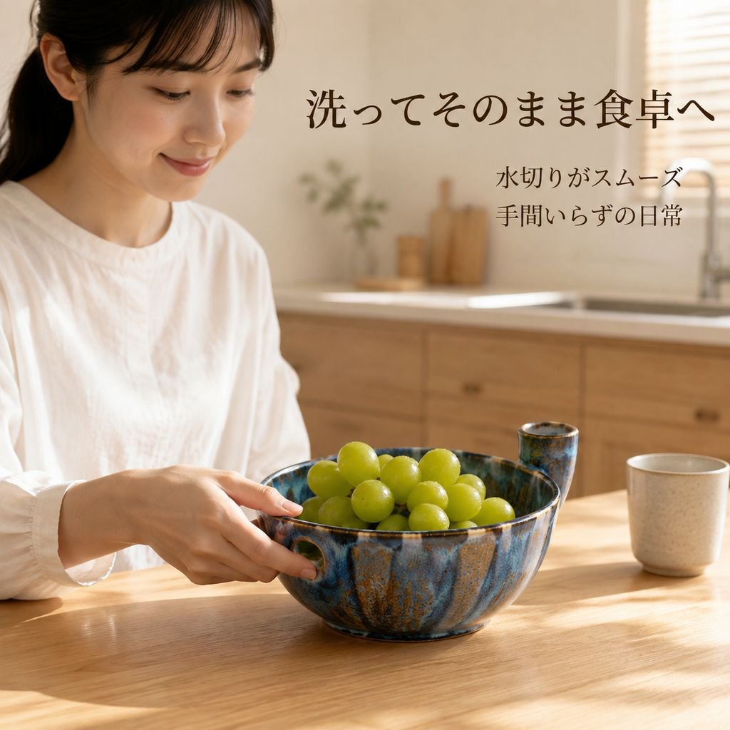 陶器製のフルーツバスケット