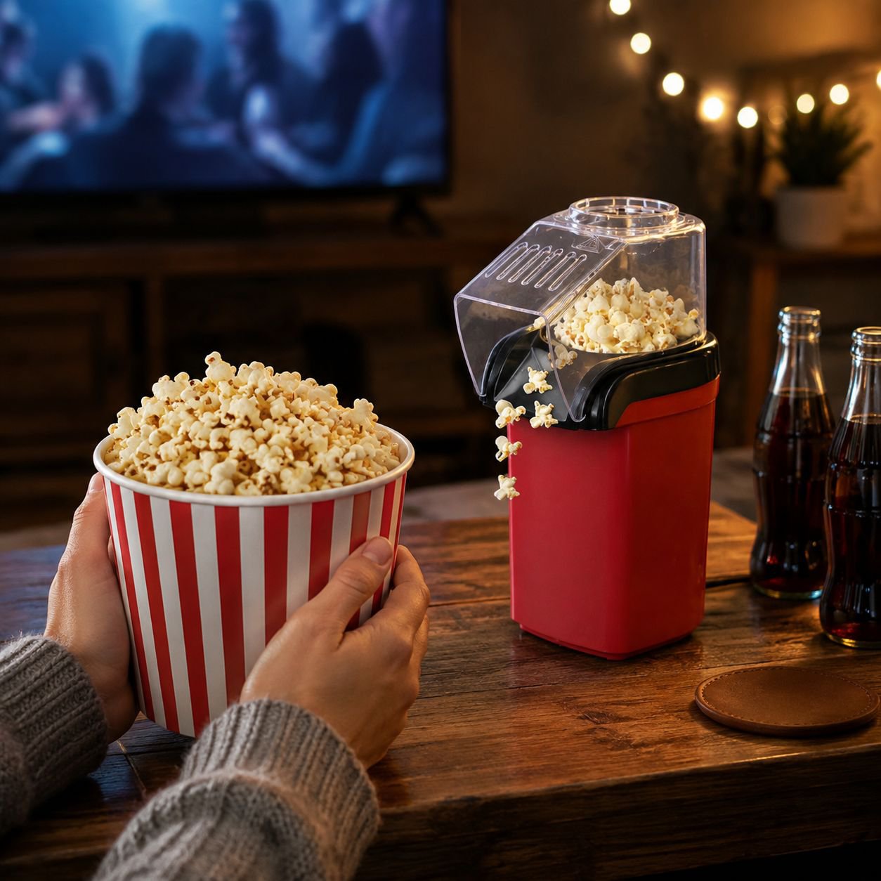 Healthy Hot Air Popcorn Maker, No Oil Needed