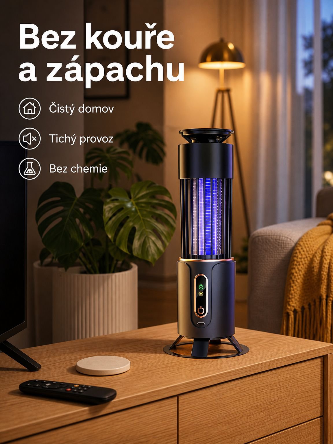 Ultrafialová elektrická lampa na hubení komárů