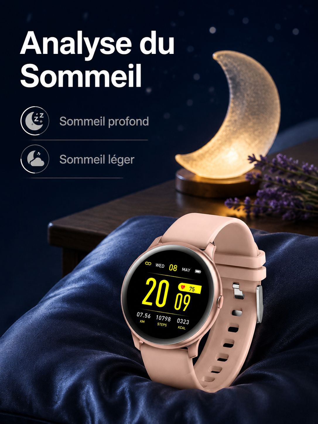 Bracelet connecté synchronisé avec une application mobile