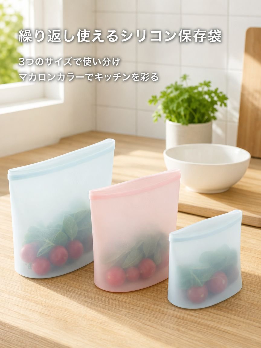 食品グレードのシリコン製保存袋