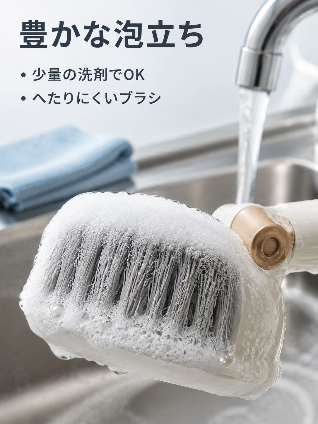手を傷めず油汚れ防止クリーニングブラシ