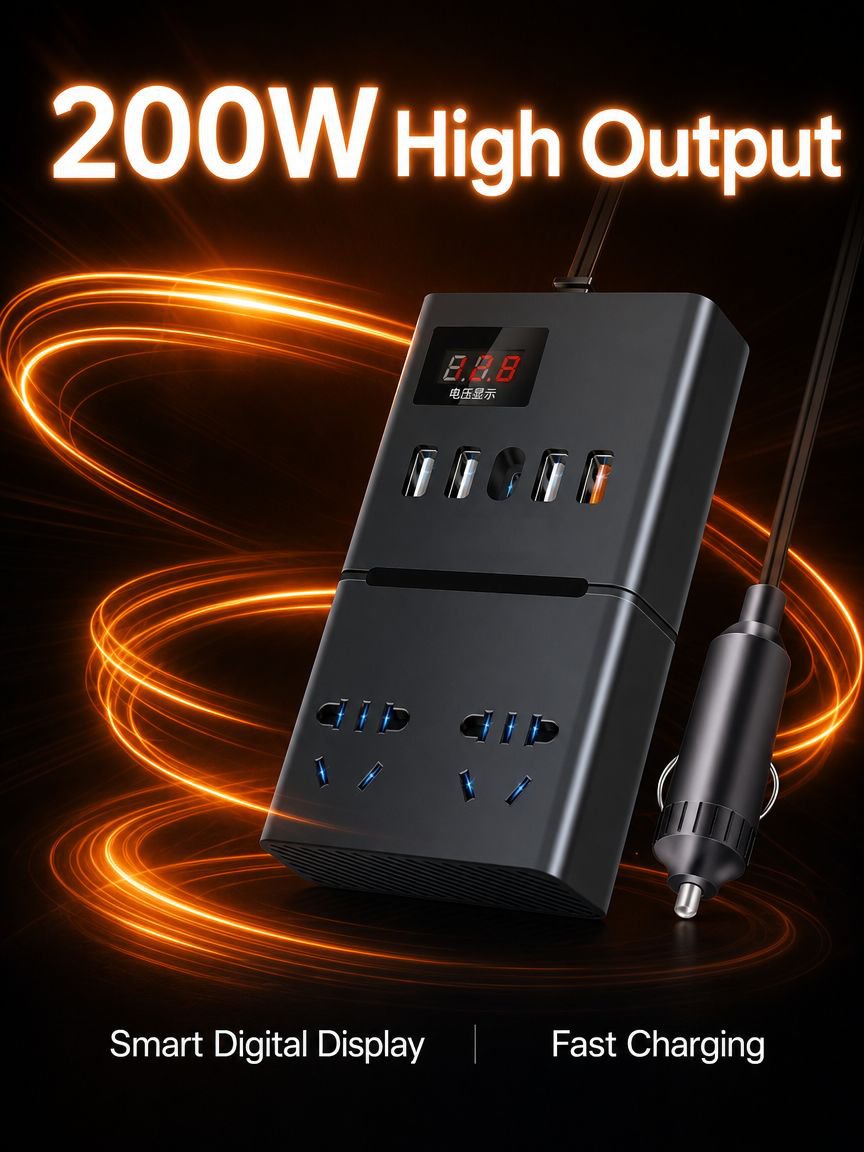 Rechargeable truck lifting car inverter home power converter car charging truck socket