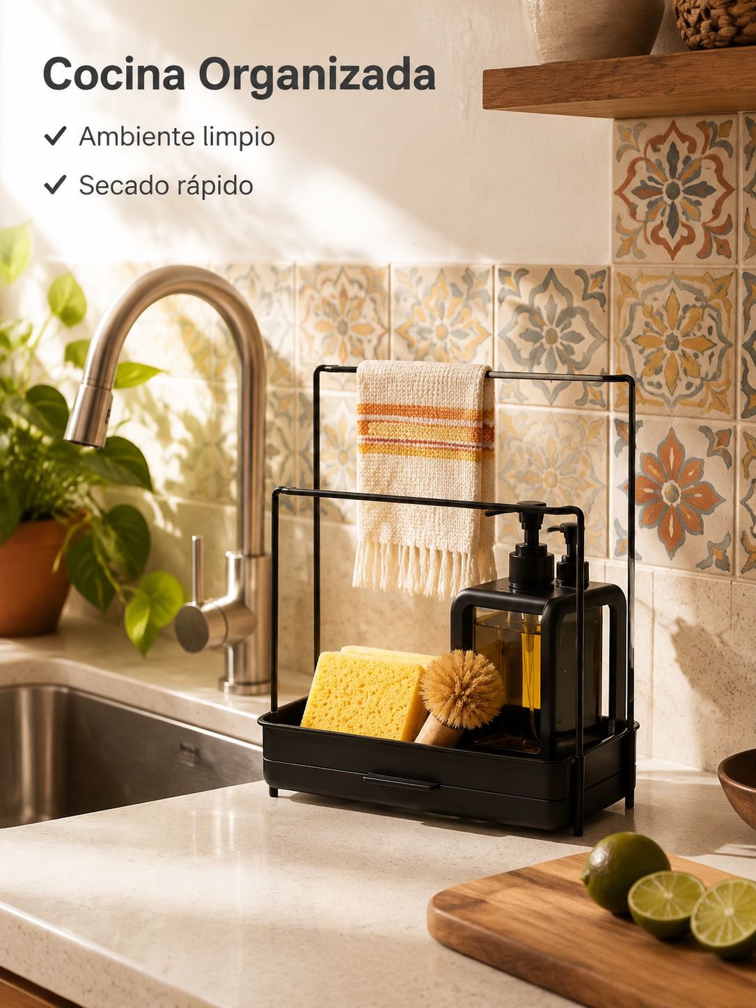 Soporte colgante para toallas y esponjas