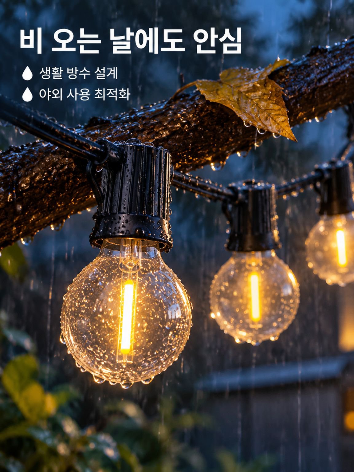 고휘도, 방수 및 내구성이 뛰어난 정원용 장식 조명.