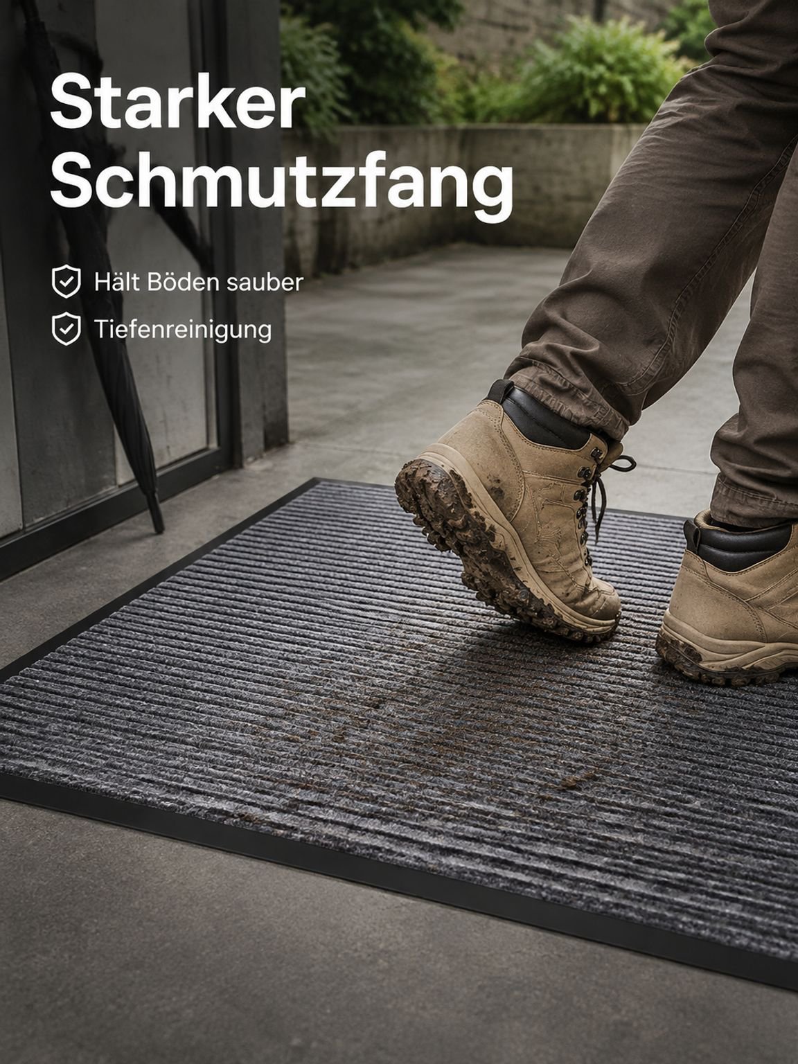 Fußmatte vor dem Hauseingang