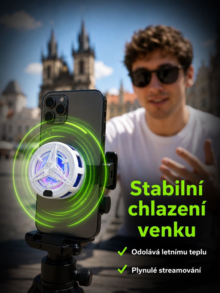 Magnetický ventilátor efektivně snižuje teplotu telefonu