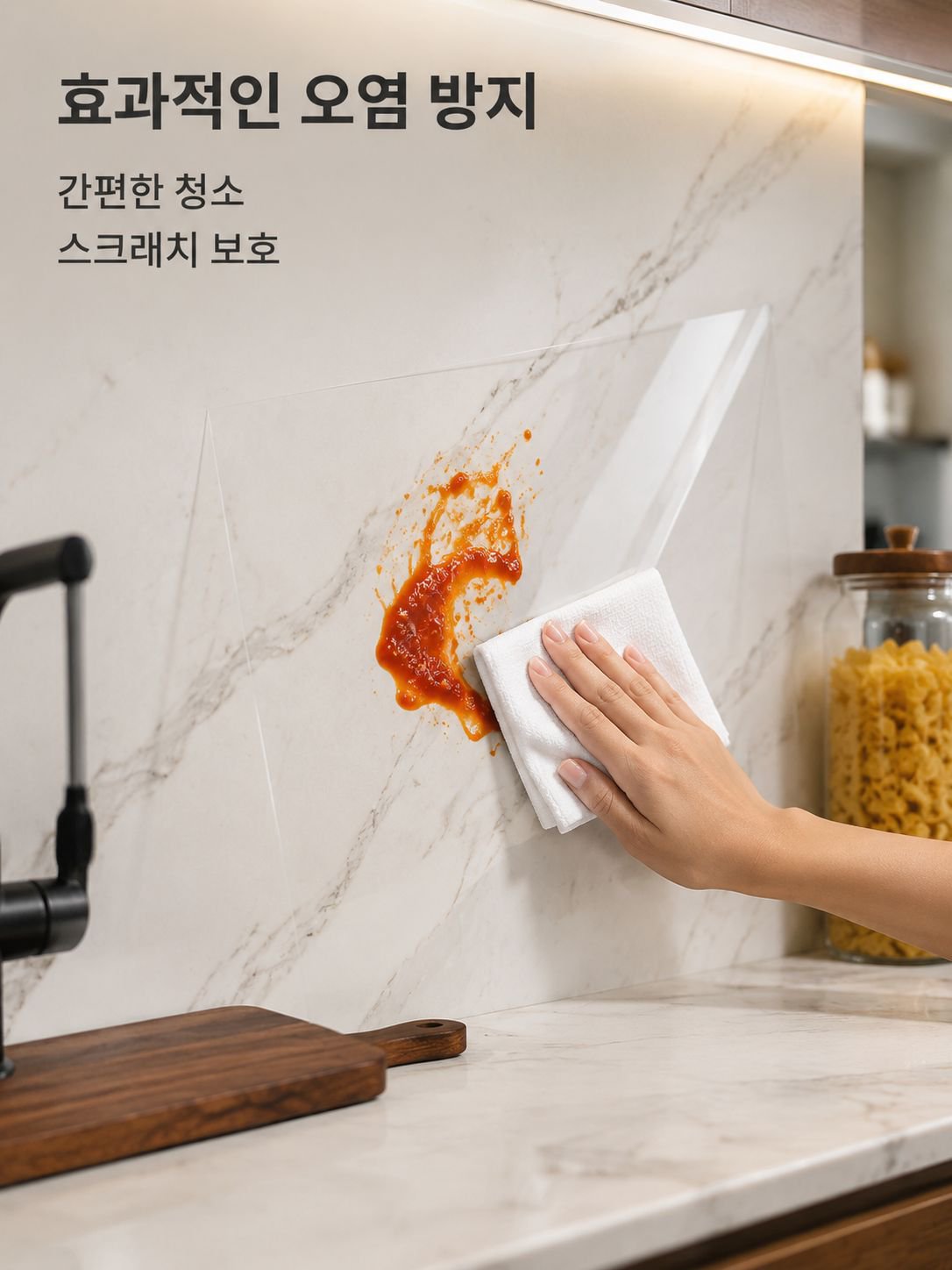 정전기 흡착 무접착 벽면 보호 필름