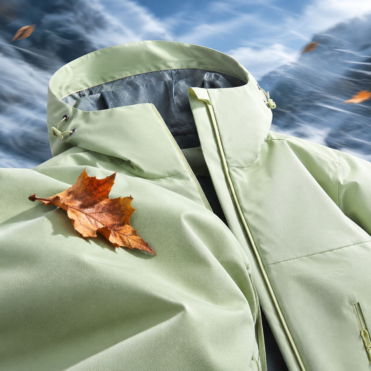 Casual unisex jacket in windproof fabric