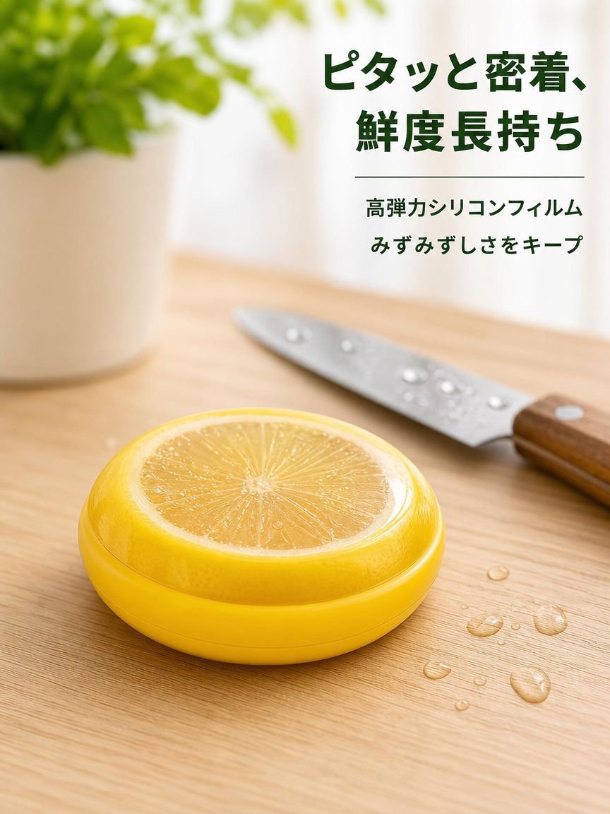 果物と野菜を半分に切った食品保存容器