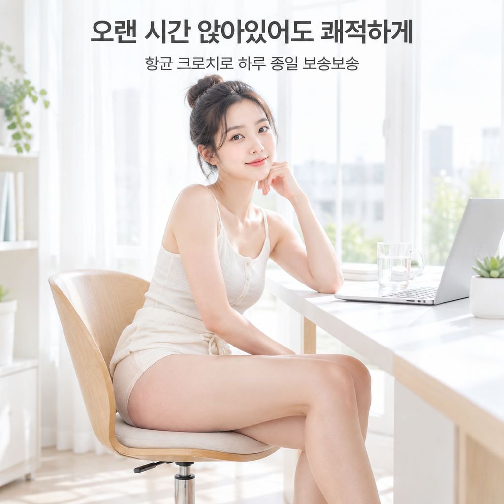 여성 팬티 길어진 밑폭 중간 허리 디자인, 순면 편안하고 통기성 있음