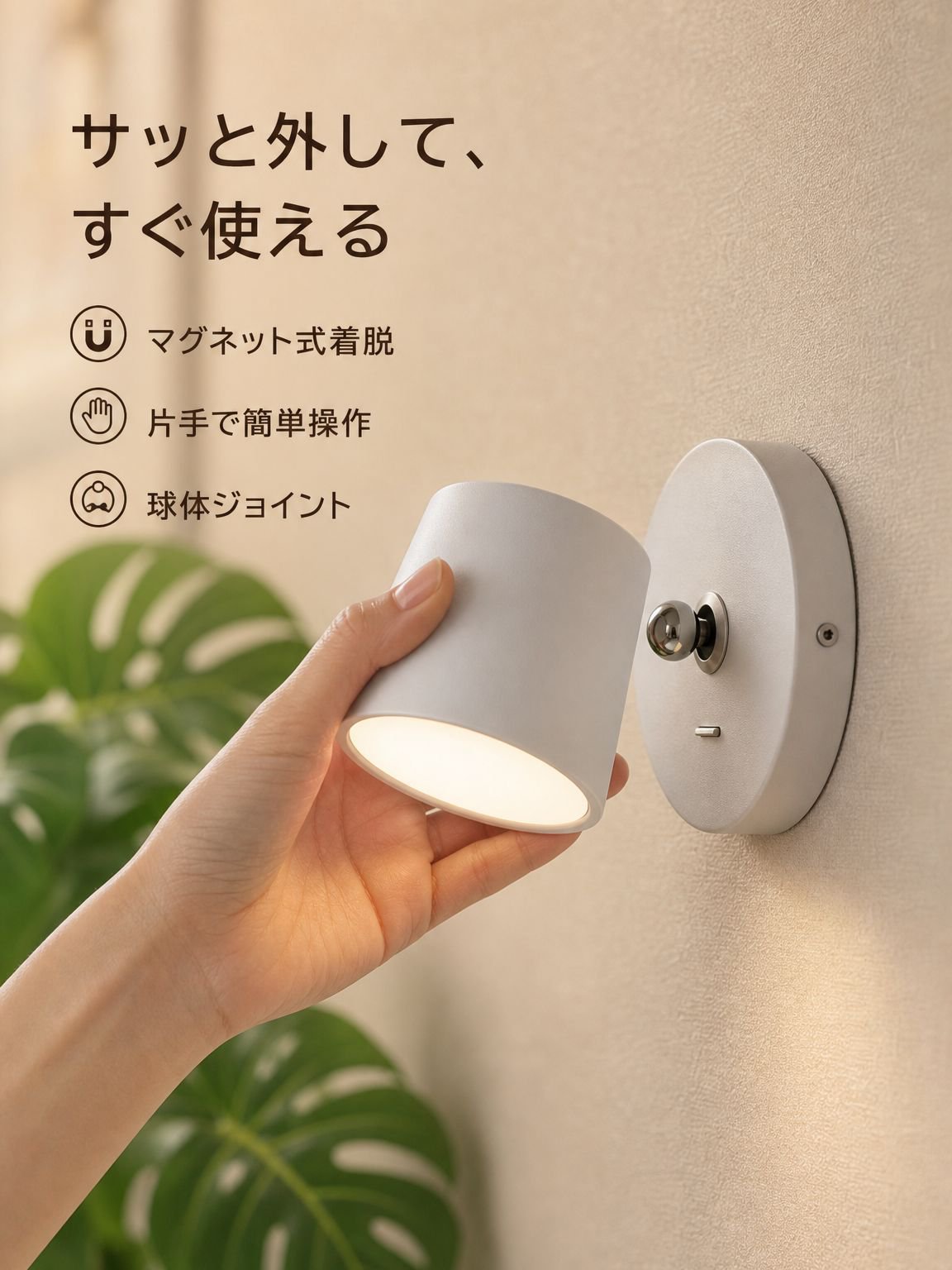 多角度寝室用ウォールランプ