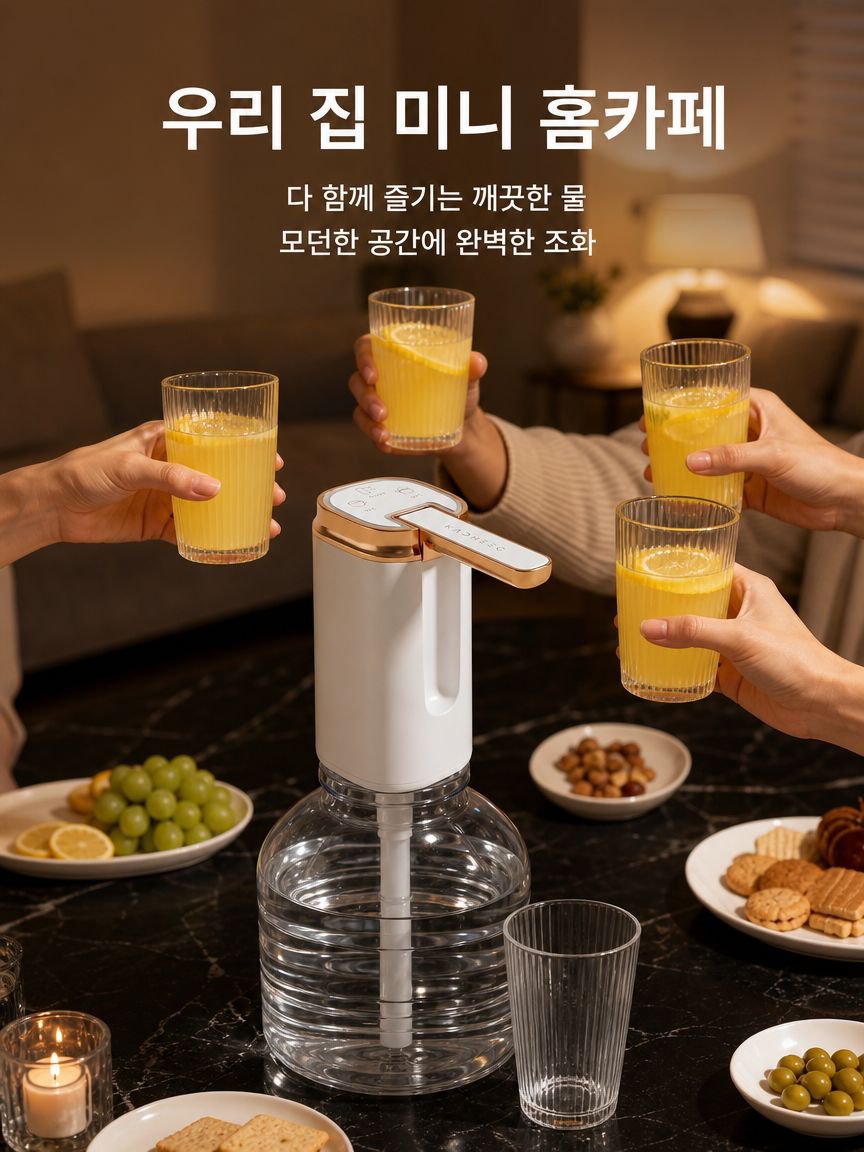 충전식 배터리가 내장된 전동 펌프