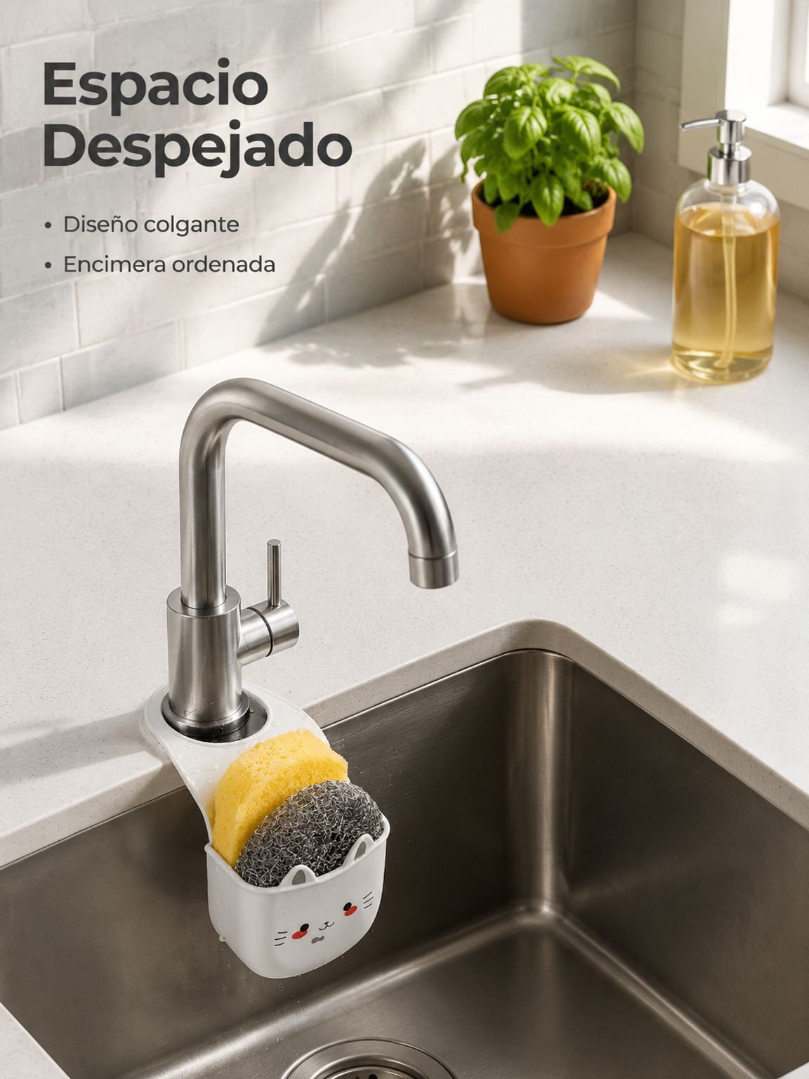 Organizador doble para fregadero