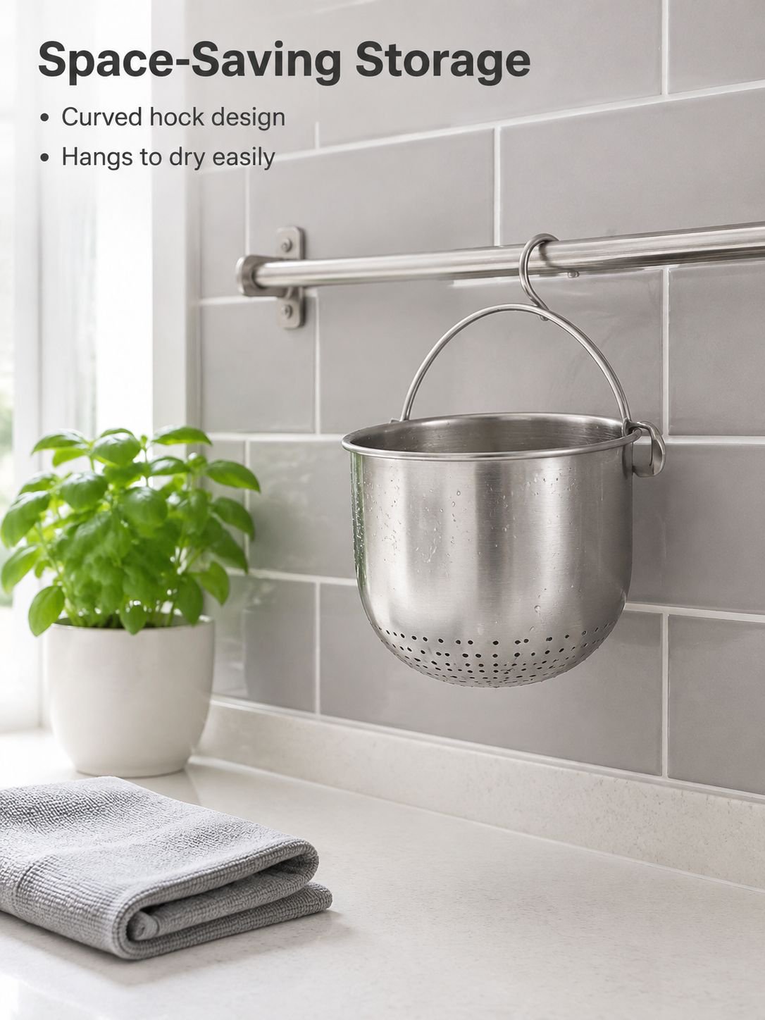 Stainless steel kitchen drain basket