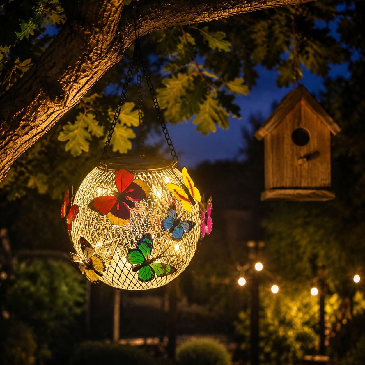 Outdoor Waterproof Solar Butterfly Decorative Light for Villa Lawn Balcony