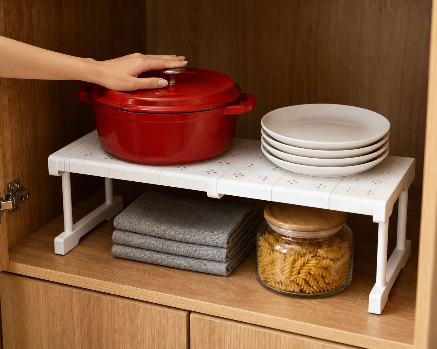 Under sink cabinet organizer for kitchen