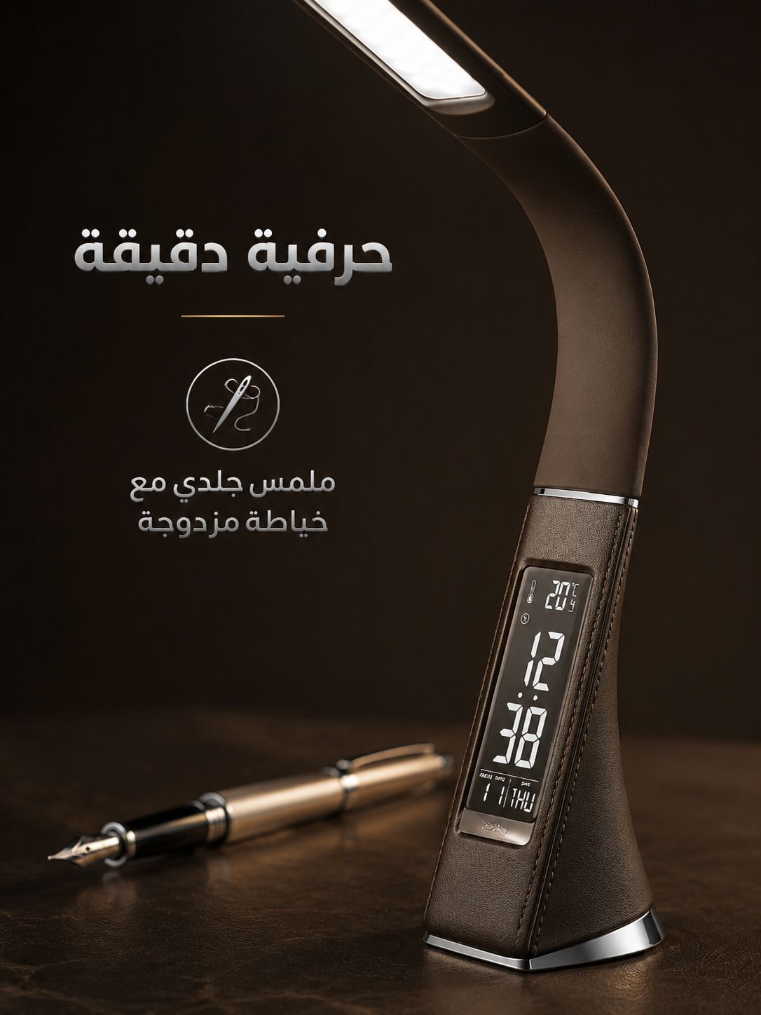 مصباح LED بتصميم إبداعي وملمس جلدي فاخر