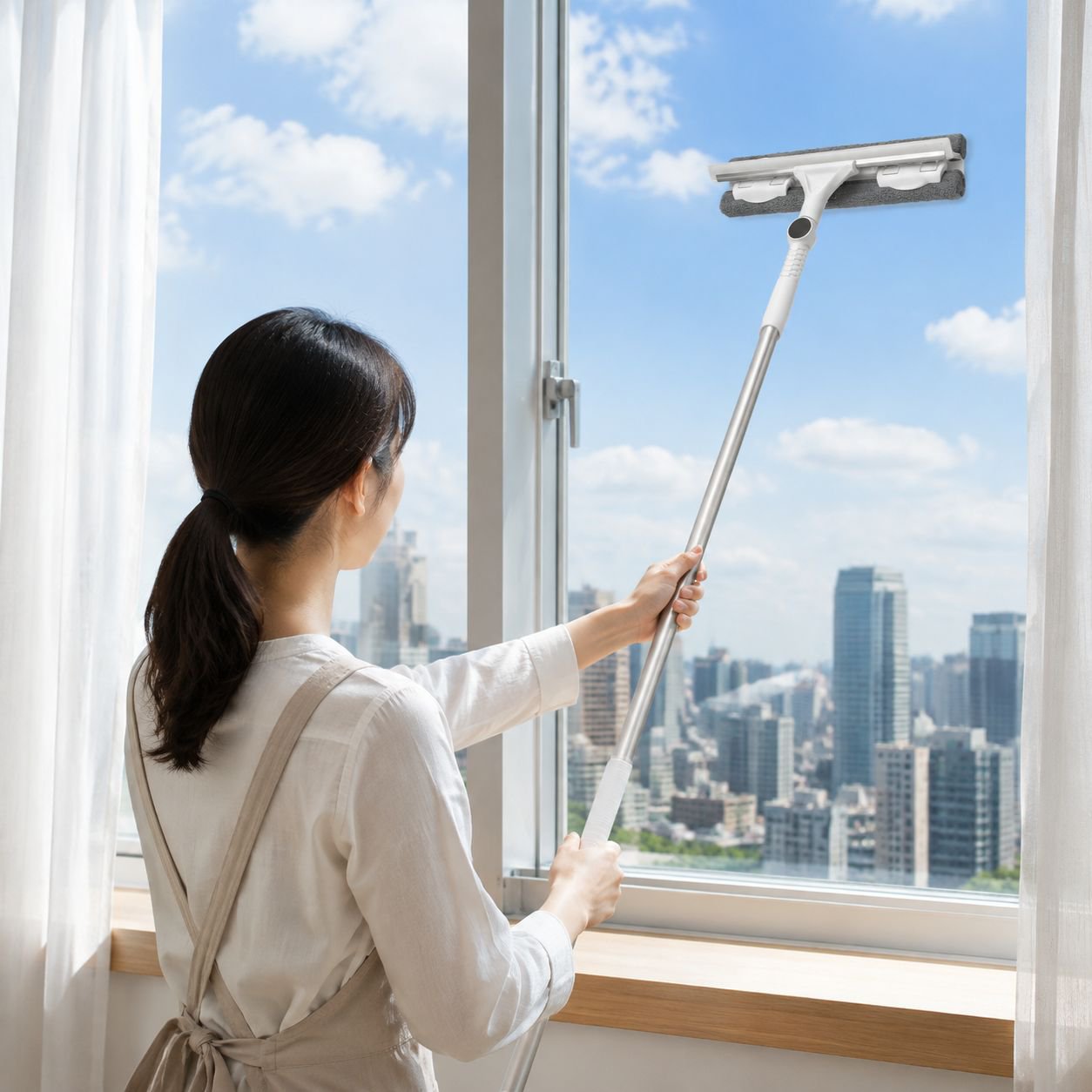 家庭用窓クリーナーの使い方