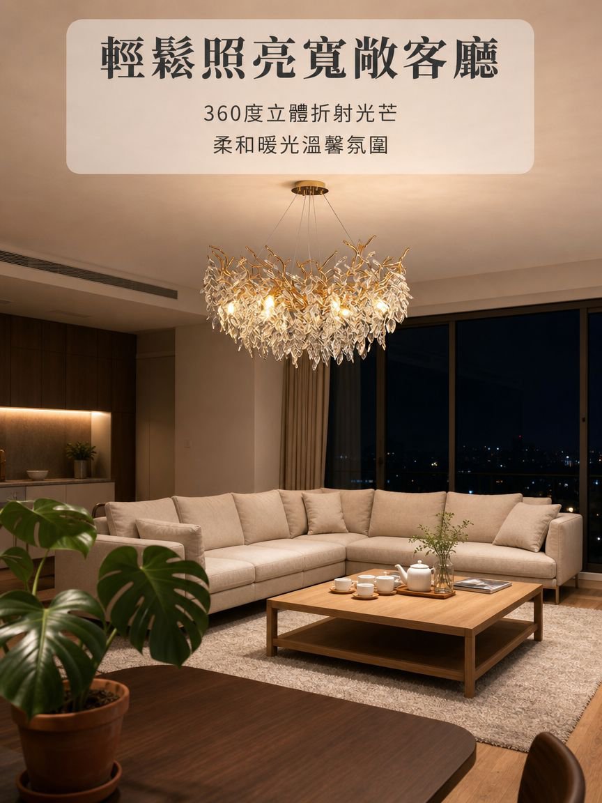法式客廳水晶吊燈