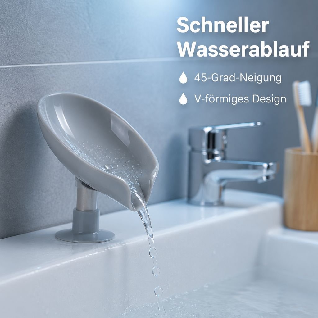 Haushalt Seifenablage mit Lotusblatt-Design