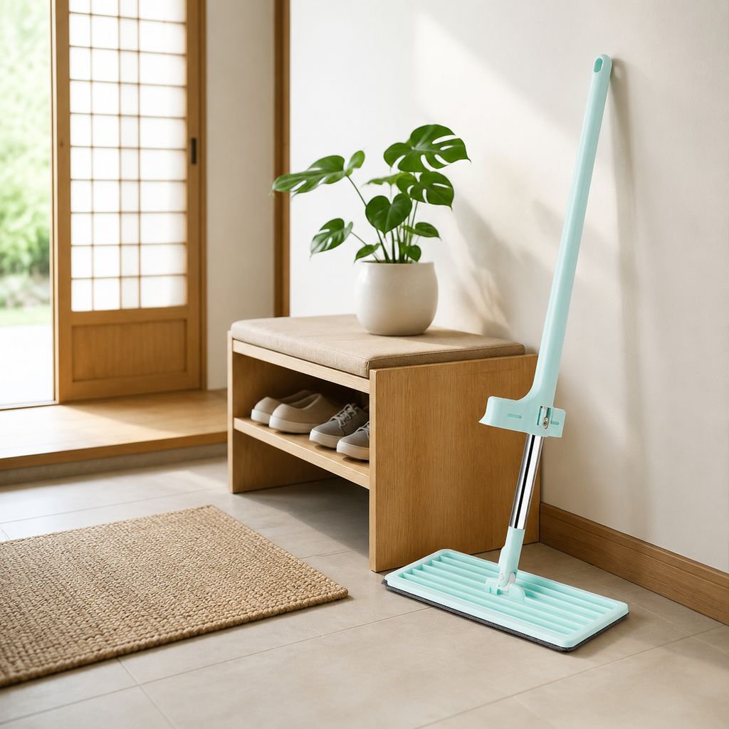 手洗い不要の回転式モップ