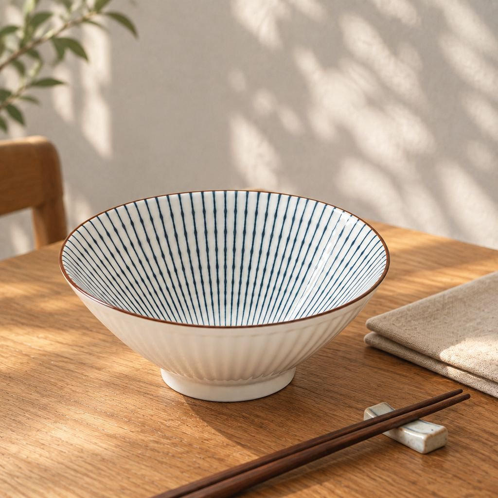 8 Inch Household Ceramic Rice Bowl