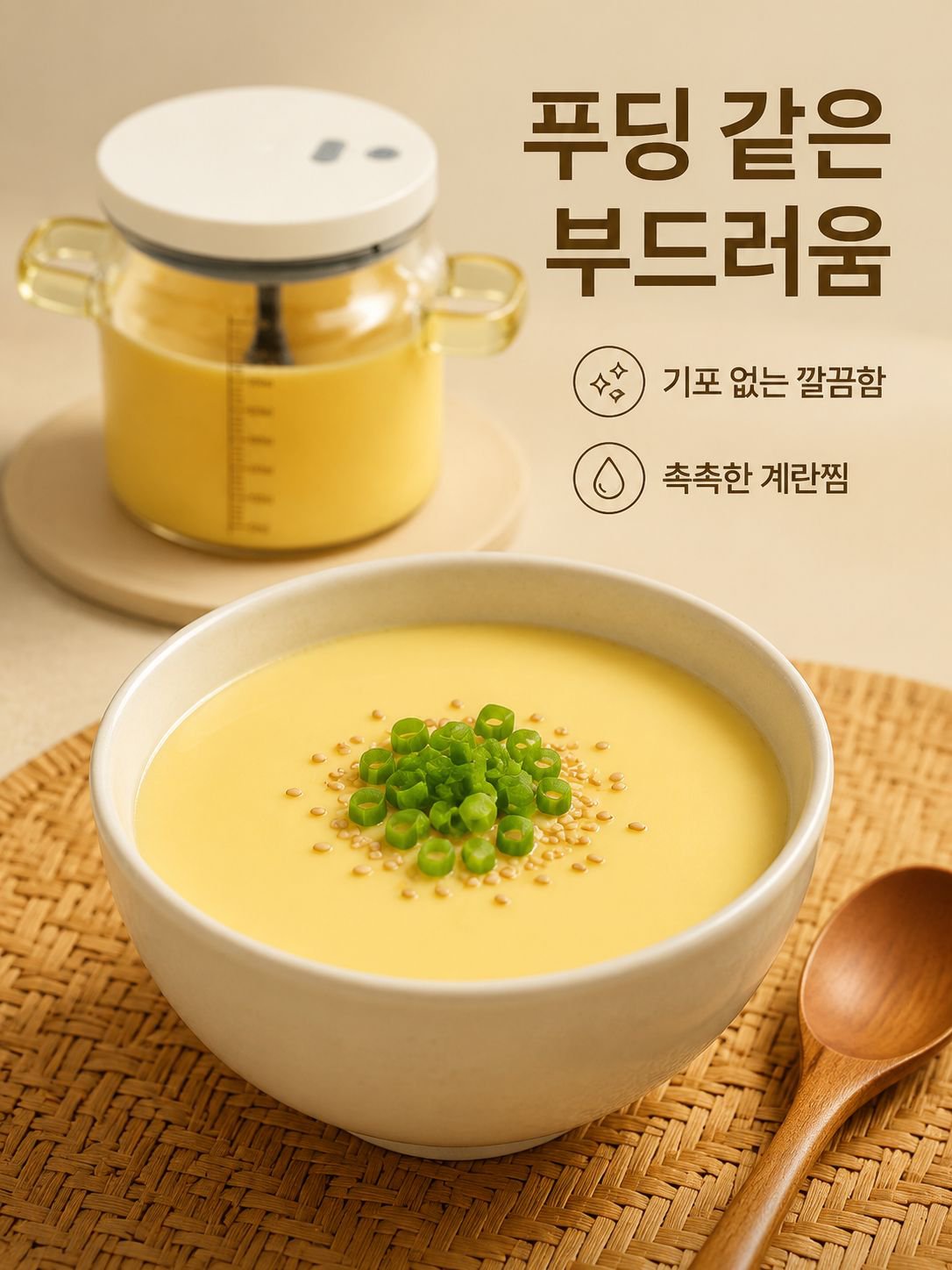 다기능 자동 계란찜/달걀 휘핑 컵