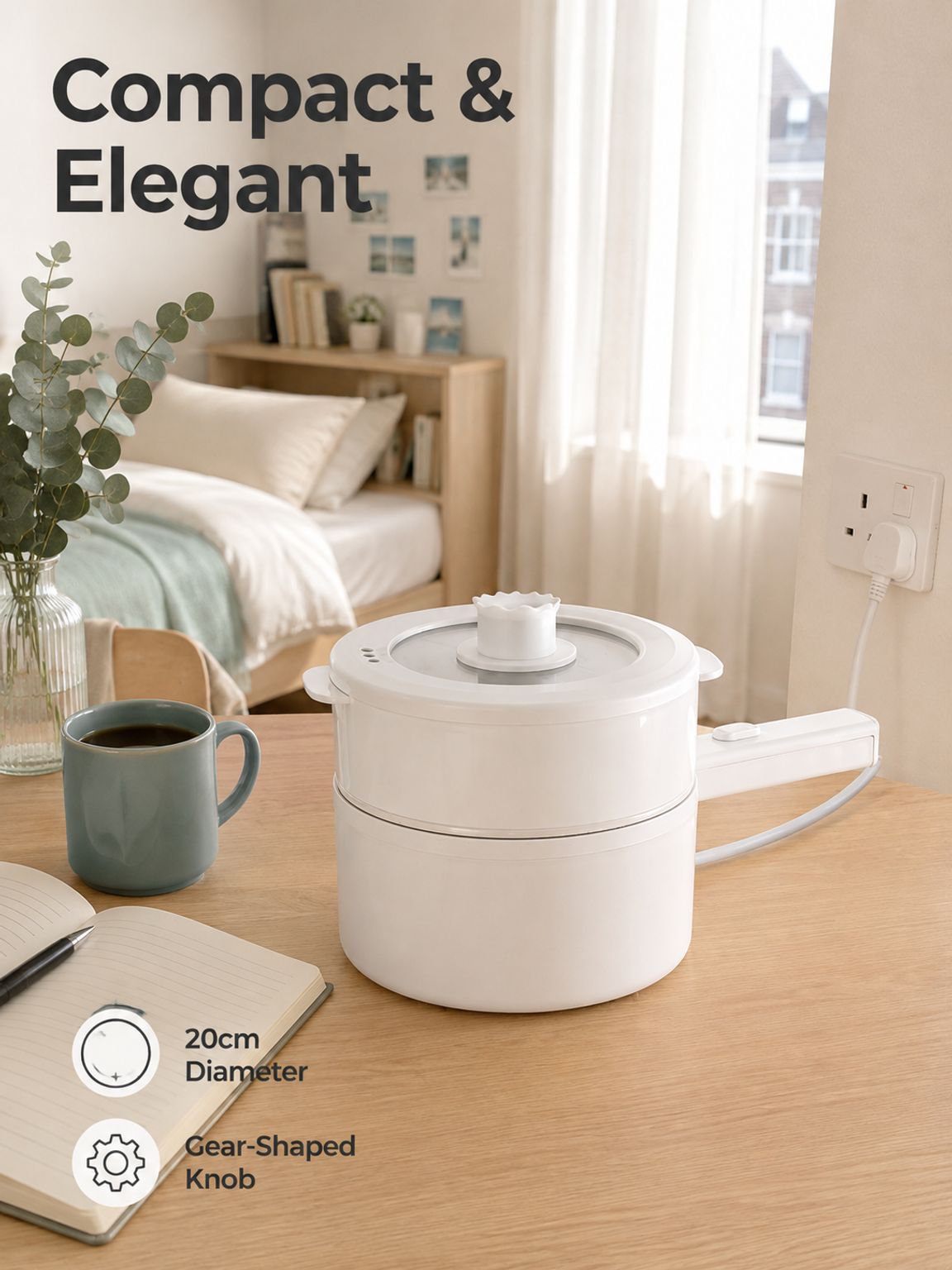 Multifunctional Non-stick Long Handle Electric Cooking Pot