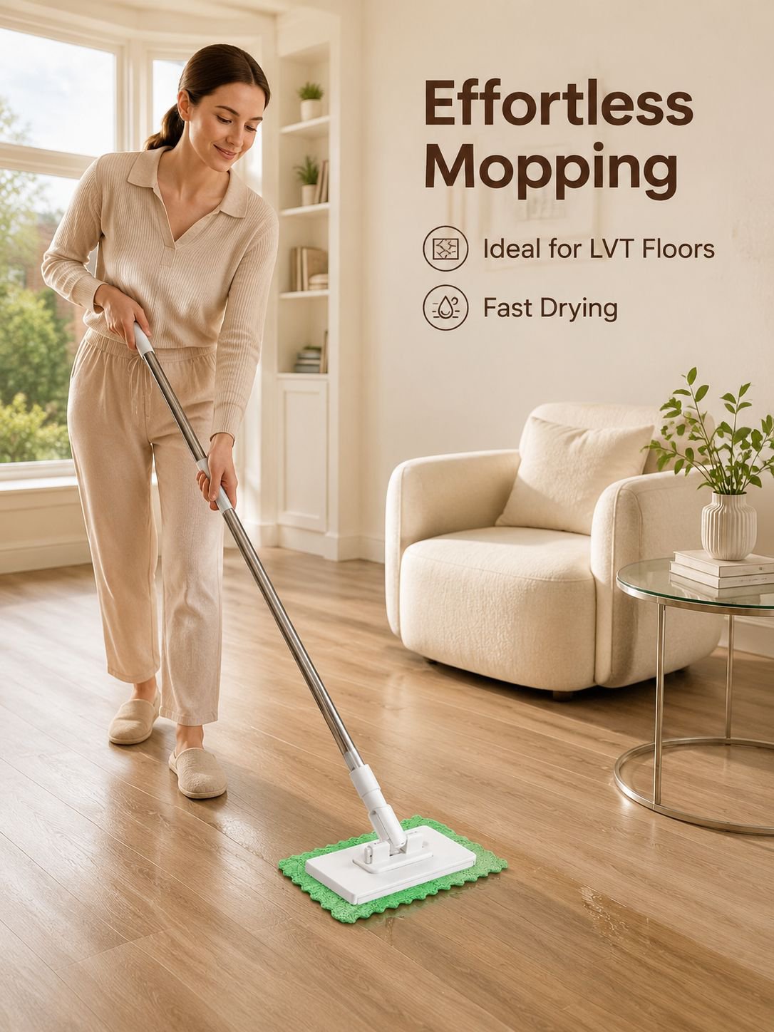 Automatic Spin Mop with Face Towel Holder