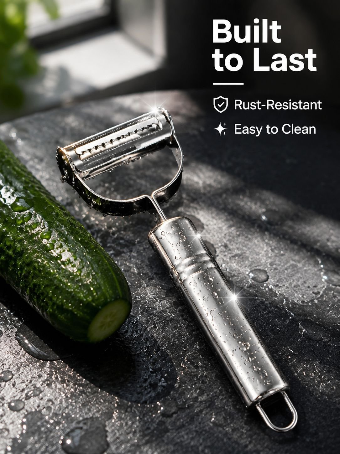JMY - Stainless Steel Kitchen Gadgets for Restaurants and Homes: Fruit Peeler, Creative Smiley Face 