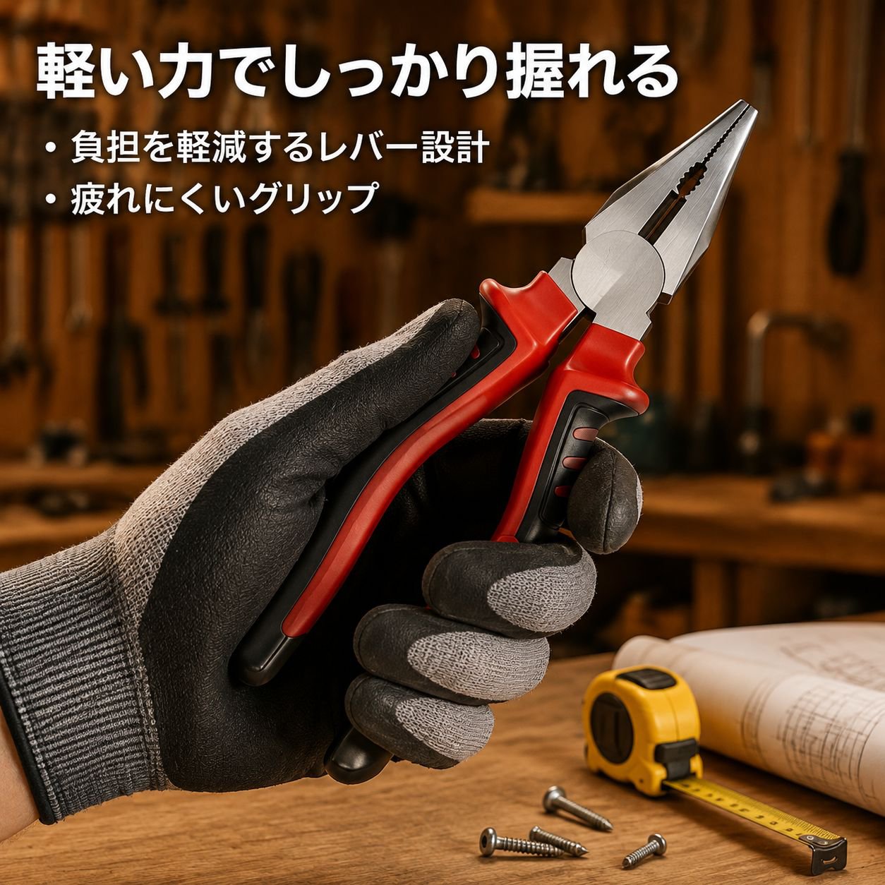 多機能ペンチ 1本で10本分のワイヤープライヤー 五金工具