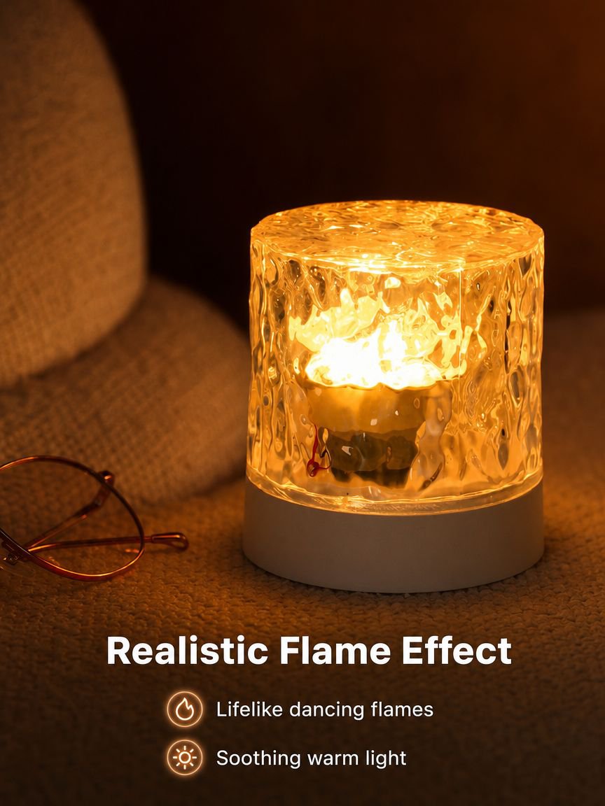 Flame-Enclosed Desk Table Lamp
